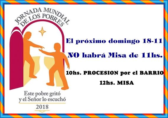 El domingo 18 a las 10 procesión por el barrio de Liniers