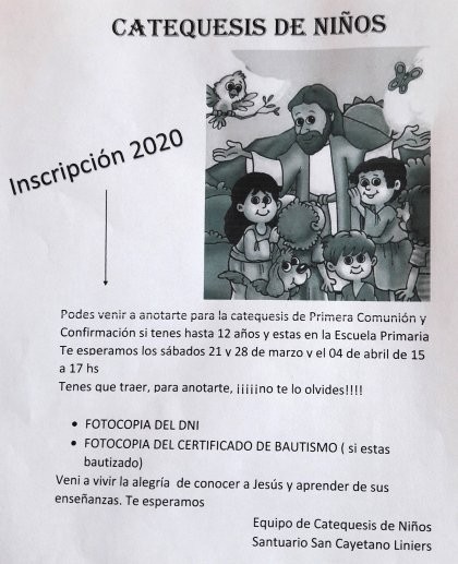 Catequesis de niños y niñas