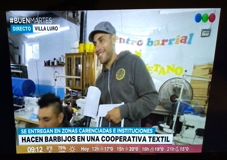 En Centro Barrial San Cayetano sigue la fabricación de barbijos