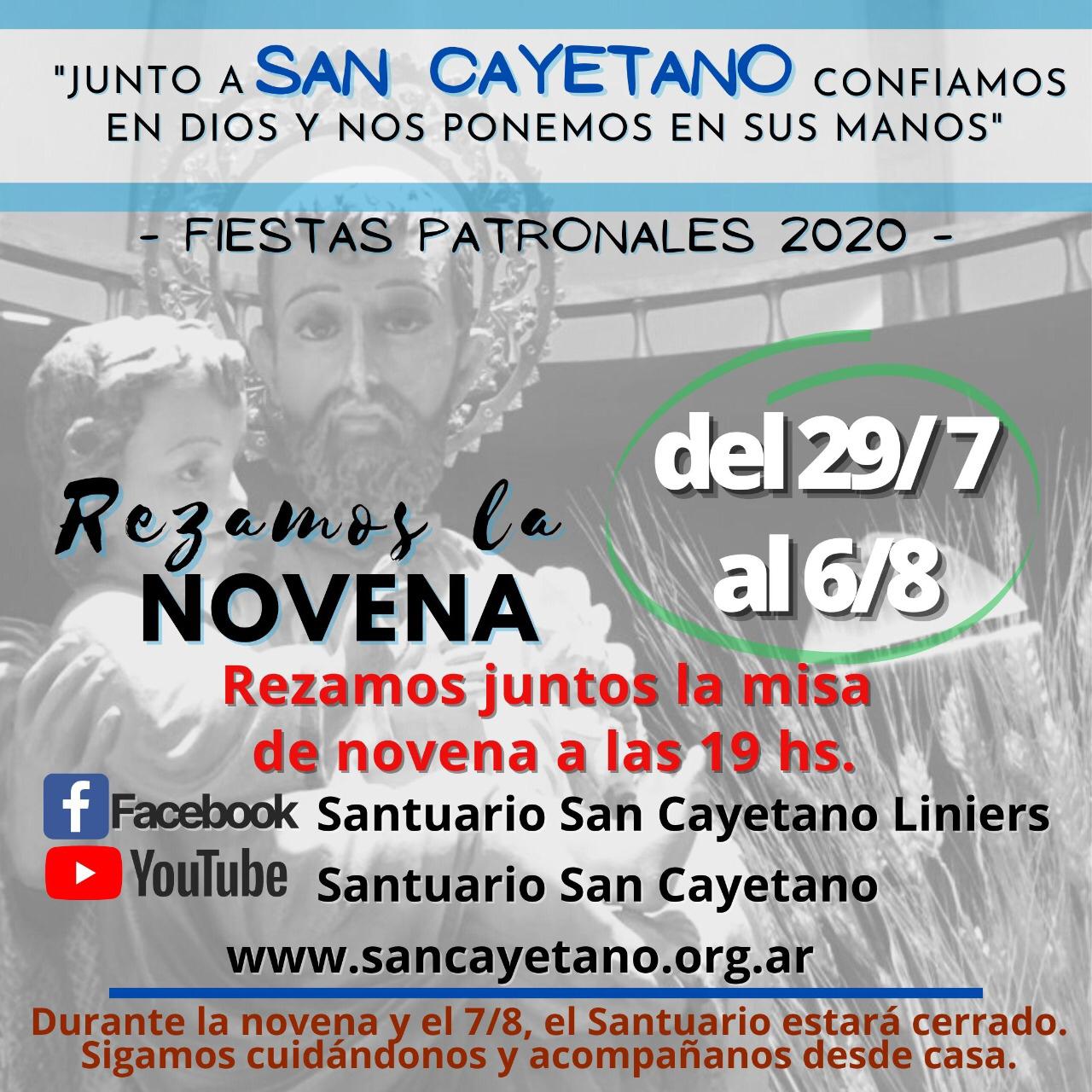 Acompañá la Novena de San Cayetano en las redes