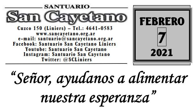 Catequesis del 7 de febrero Catequesis del 7 de febrero