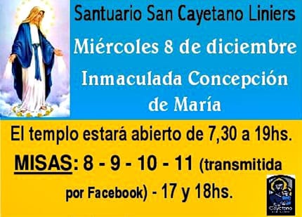 8/12 día de la Inmaculada Concepción